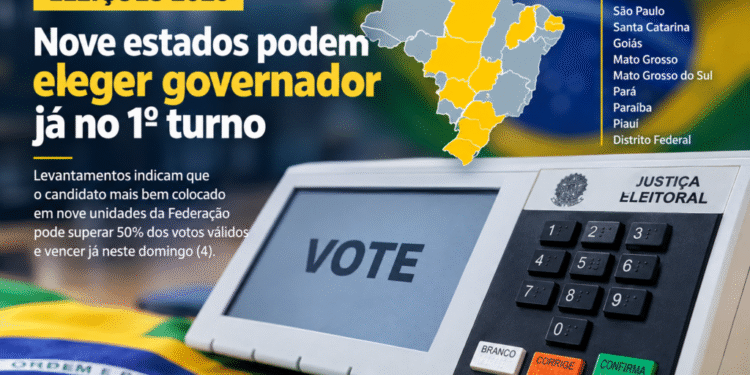 eleicoes-2026:-nove-unidades-da-federacao-podem-definir-governador-no-1o-turno